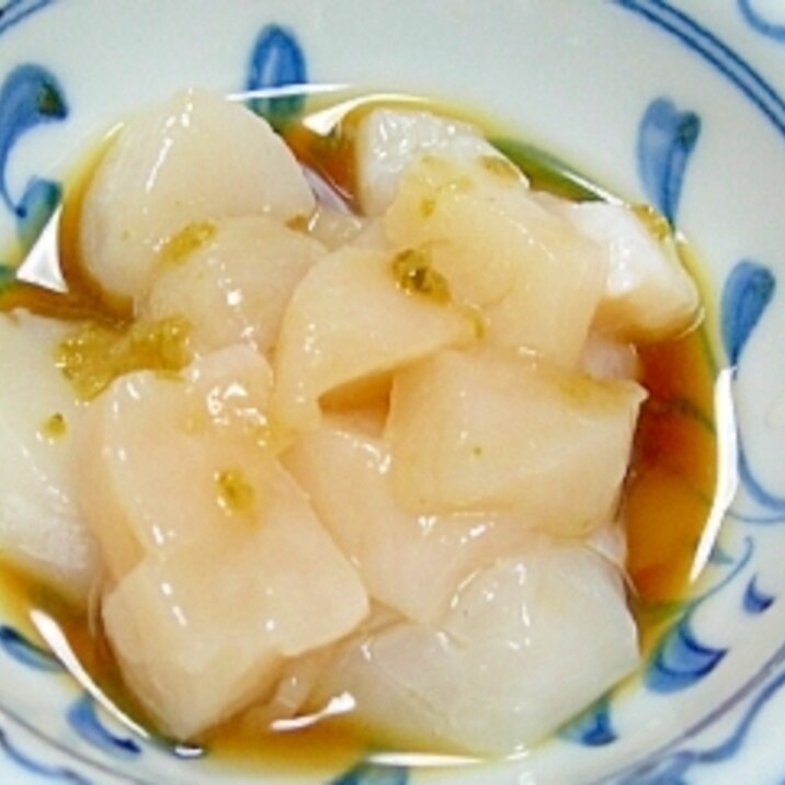 生ホタテゆずこしょう味 レシピ 作り方 By いとゆふ 楽天レシピ